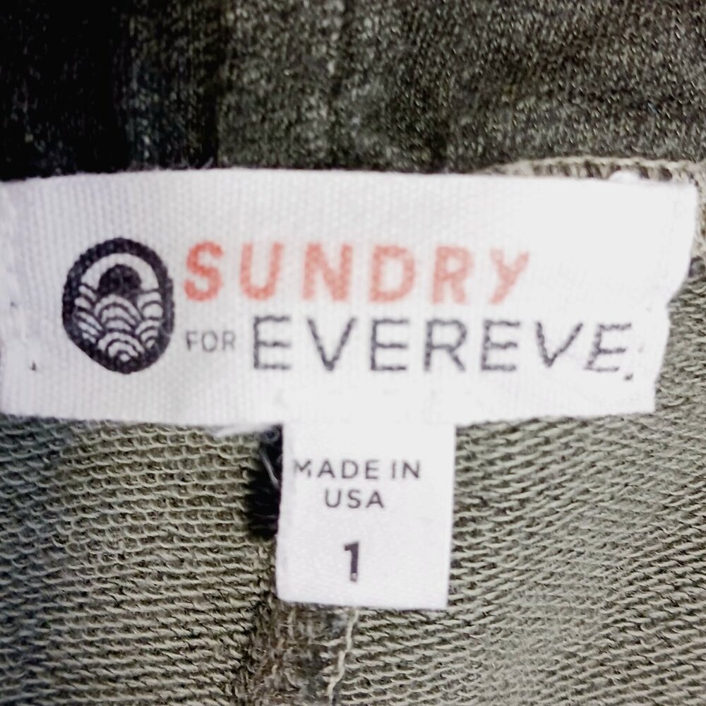 SUNDRY for EVEREVE, Cargo Joggers, Sweatpants, Size Small, Evergreen, High Rise - Picture 2 of 15